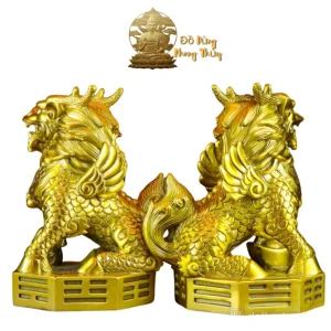Tượng Kỳ Lân Bát Quái Bằng Đồng